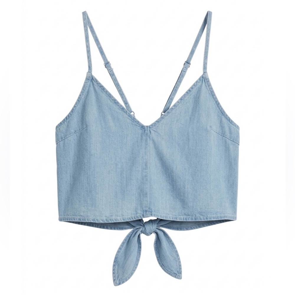 Halter Festival Libby Story Tank Top Lifhtweight Chambray Size Medium